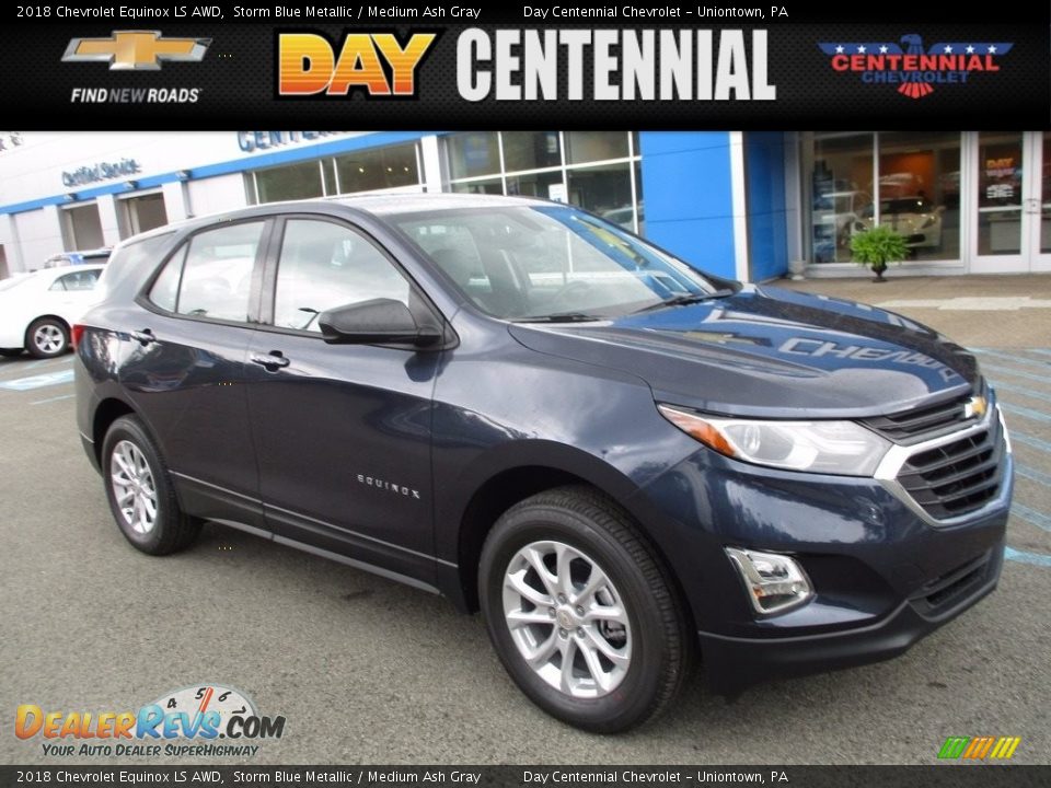 2018 Chevrolet Equinox LS AWD Storm Blue Metallic / Medium Ash Gray Photo #1