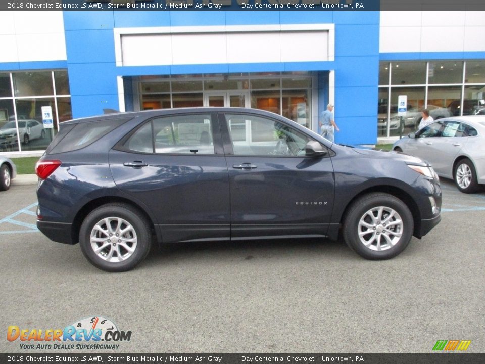 2018 Chevrolet Equinox LS AWD Storm Blue Metallic / Medium Ash Gray Photo #2