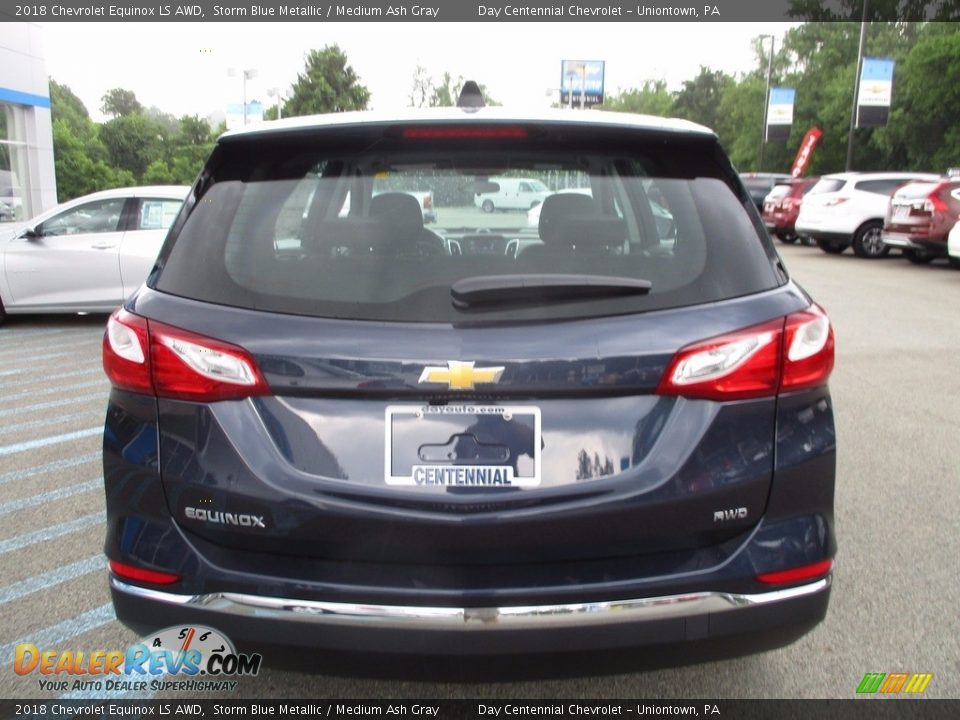 2018 Chevrolet Equinox LS AWD Storm Blue Metallic / Medium Ash Gray Photo #3