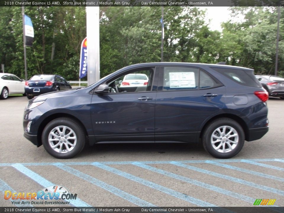 2018 Chevrolet Equinox LS AWD Storm Blue Metallic / Medium Ash Gray Photo #10