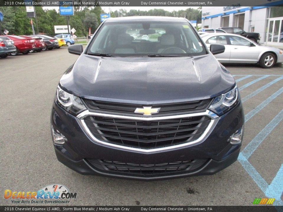 2018 Chevrolet Equinox LS AWD Storm Blue Metallic / Medium Ash Gray Photo #12