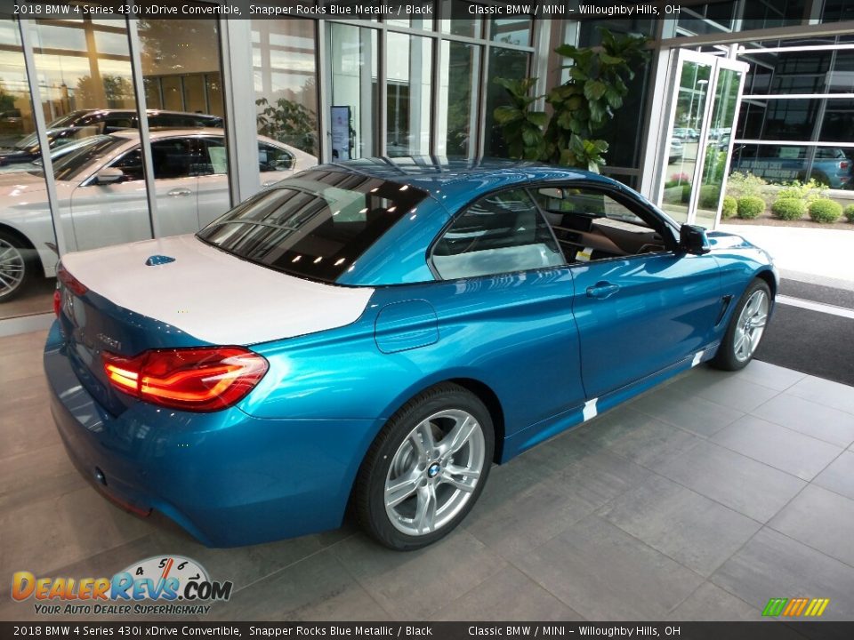 2018 BMW 4 Series 430i xDrive Convertible Snapper Rocks Blue Metallic / Black Photo #2