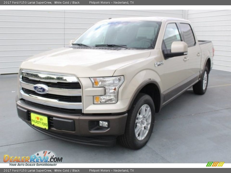 2017 Ford F150 Lariat SuperCrew White Gold / Black Photo #3