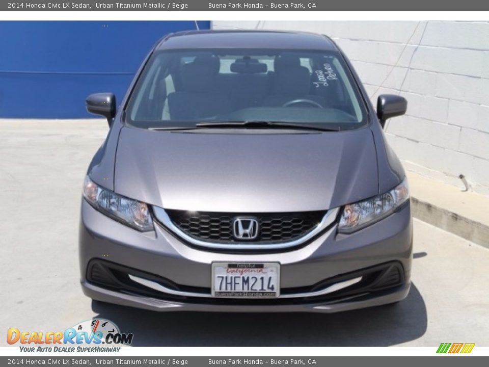 2014 Honda Civic LX Sedan Urban Titanium Metallic / Beige Photo #7