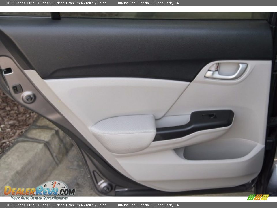 2014 Honda Civic LX Sedan Urban Titanium Metallic / Beige Photo #21