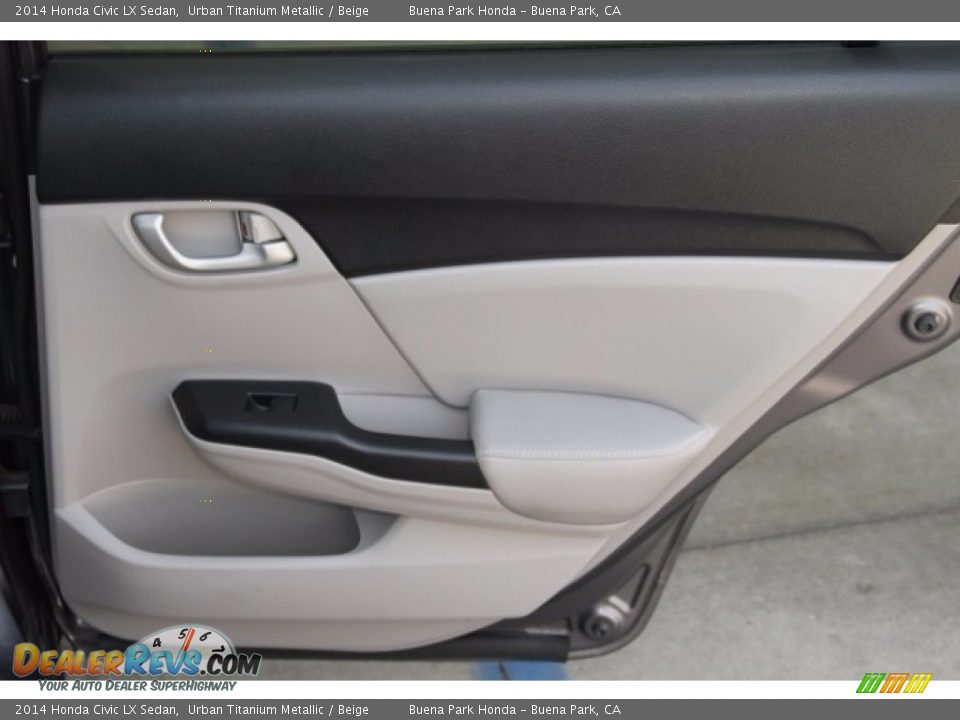 2014 Honda Civic LX Sedan Urban Titanium Metallic / Beige Photo #22