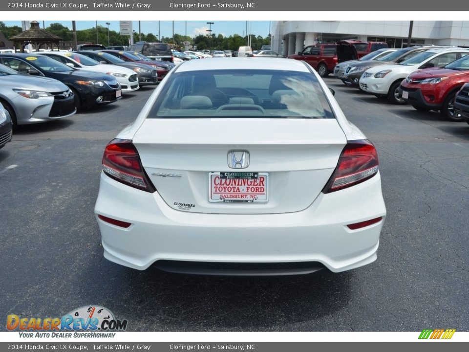 2014 Honda Civic LX Coupe Taffeta White / Gray Photo #4