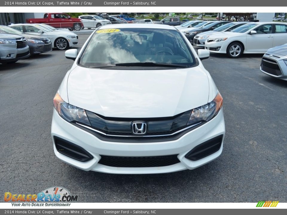 2014 Honda Civic LX Coupe Taffeta White / Gray Photo #7