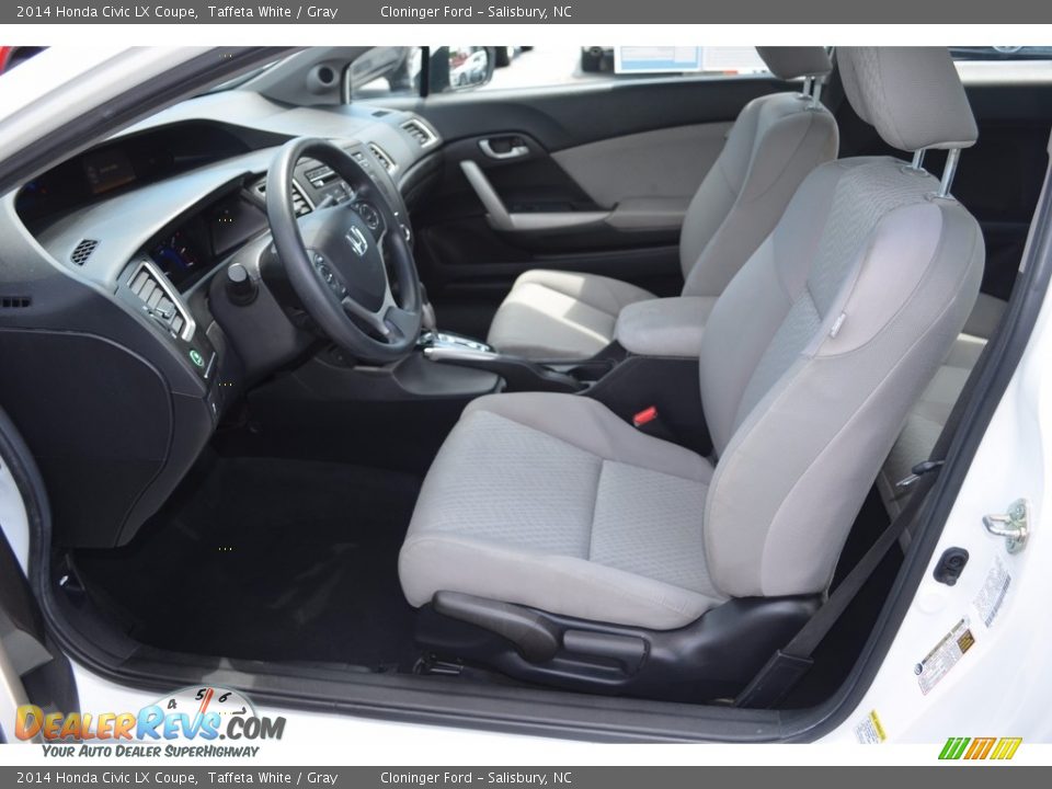 2014 Honda Civic LX Coupe Taffeta White / Gray Photo #9