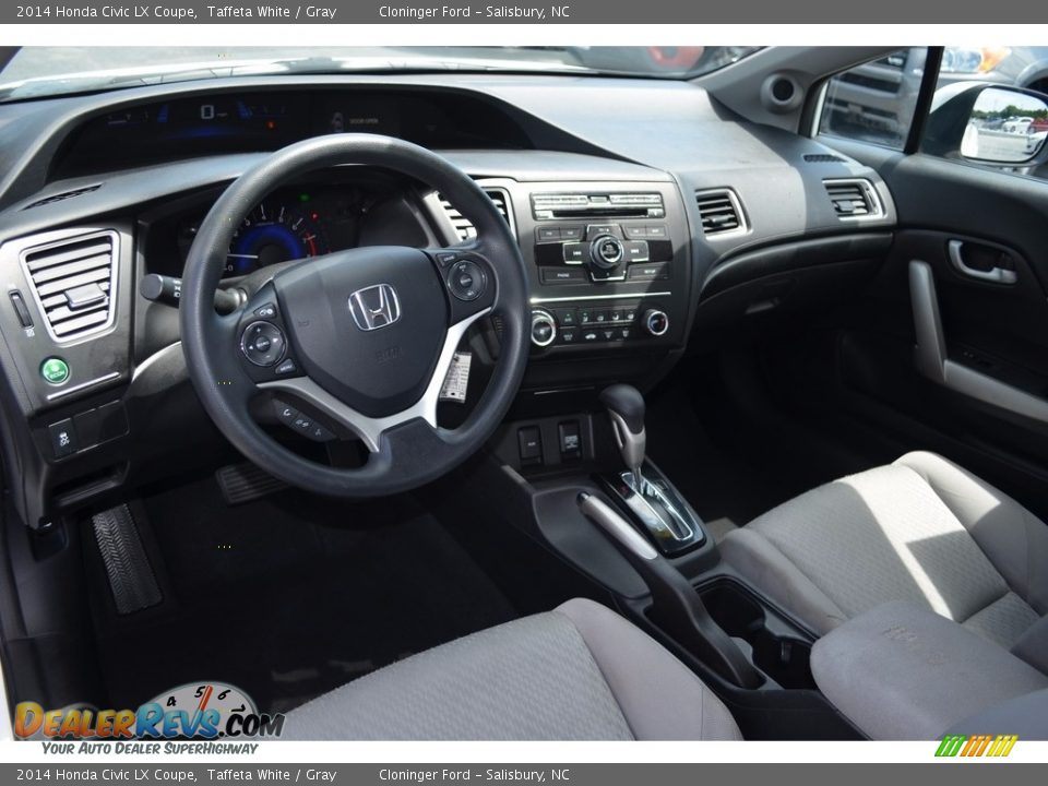 2014 Honda Civic LX Coupe Taffeta White / Gray Photo #10