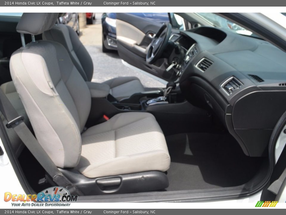 2014 Honda Civic LX Coupe Taffeta White / Gray Photo #13