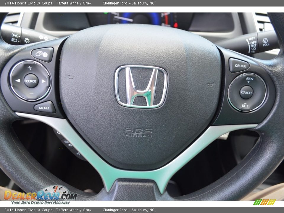 2014 Honda Civic LX Coupe Taffeta White / Gray Photo #17