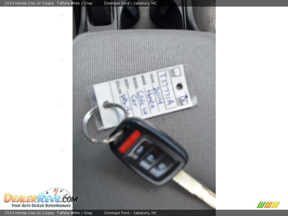 2014 Honda Civic LX Coupe Taffeta White / Gray Photo #19