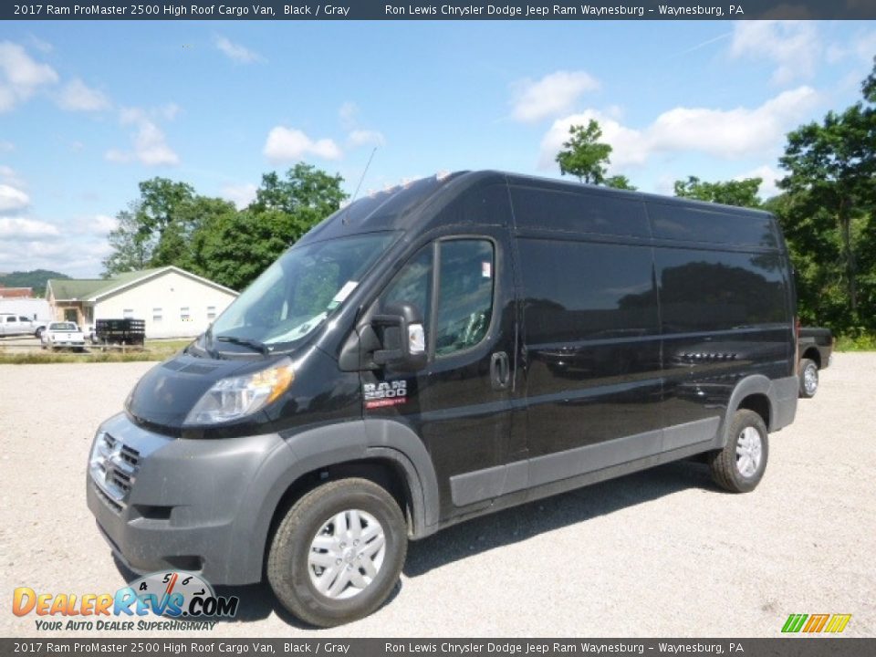 2017 Ram ProMaster 2500 High Roof Cargo Van Black / Gray Photo #1