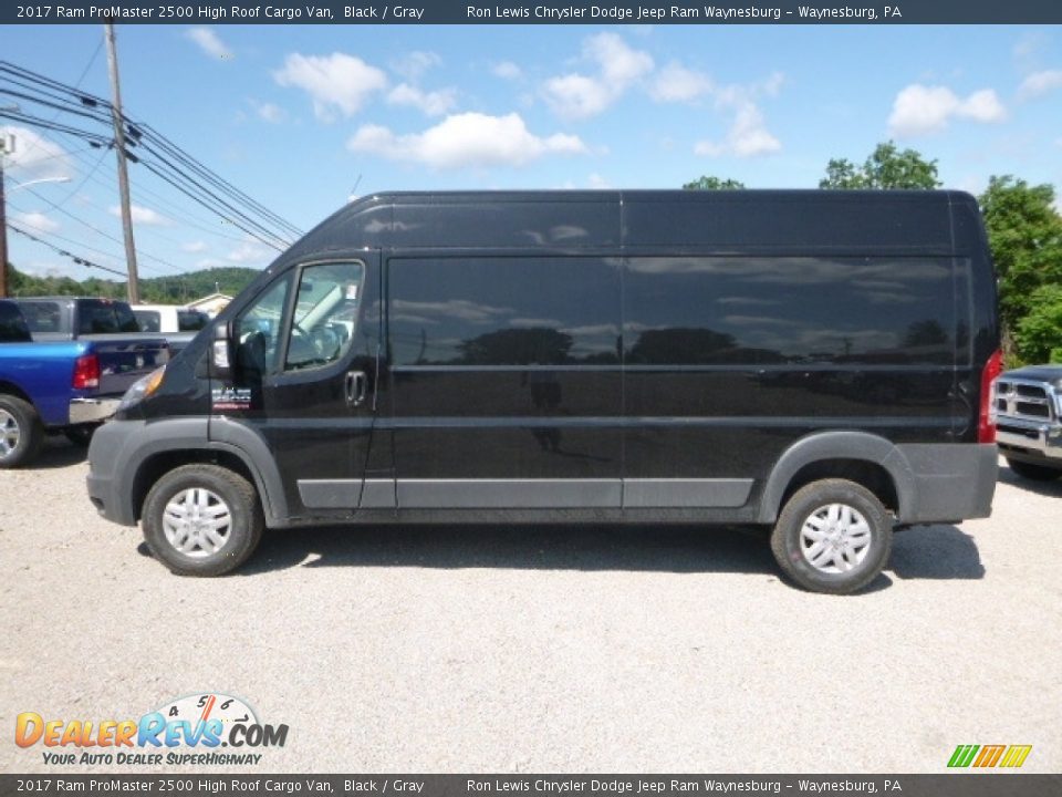 2017 Ram ProMaster 2500 High Roof Cargo Van Black / Gray Photo #2