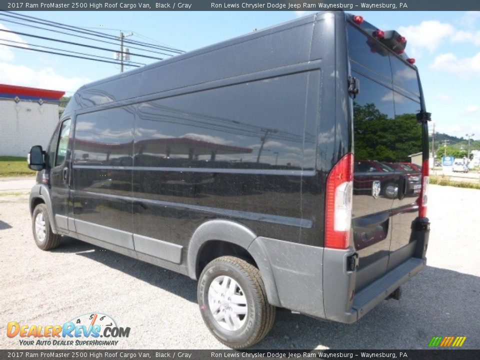 2017 Ram ProMaster 2500 High Roof Cargo Van Black / Gray Photo #3
