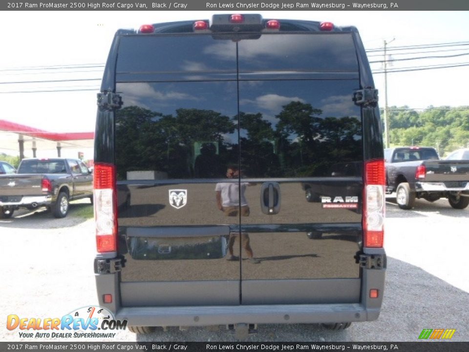 2017 Ram ProMaster 2500 High Roof Cargo Van Black / Gray Photo #4