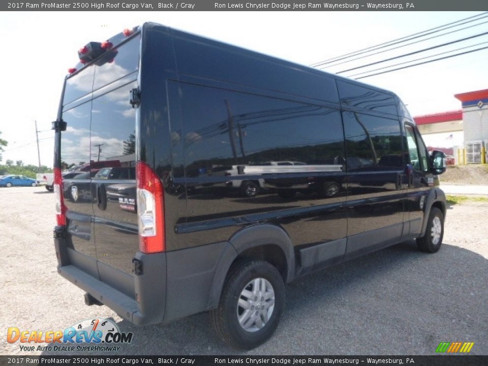 2017 Ram ProMaster 2500 High Roof Cargo Van Black / Gray Photo #5