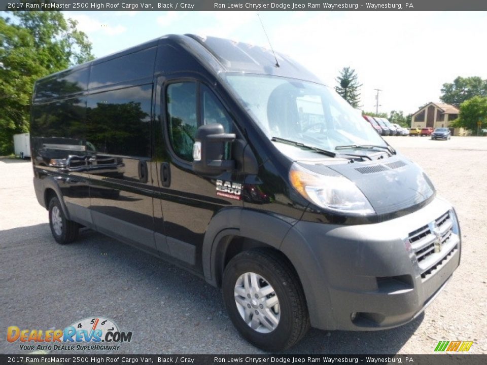 2017 Ram ProMaster 2500 High Roof Cargo Van Black / Gray Photo #7