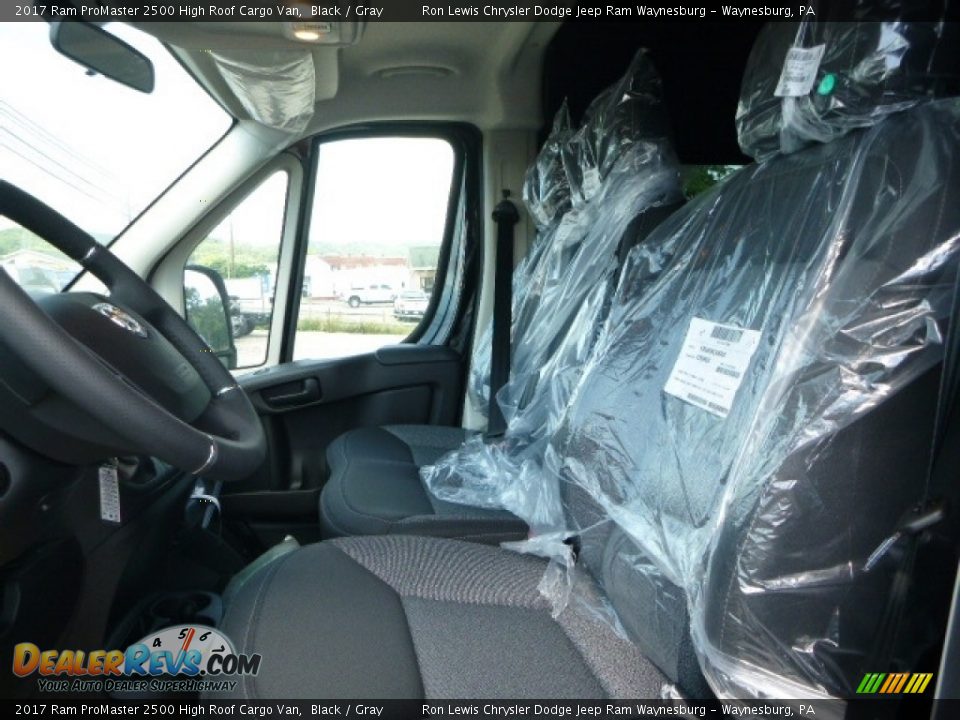 2017 Ram ProMaster 2500 High Roof Cargo Van Black / Gray Photo #14