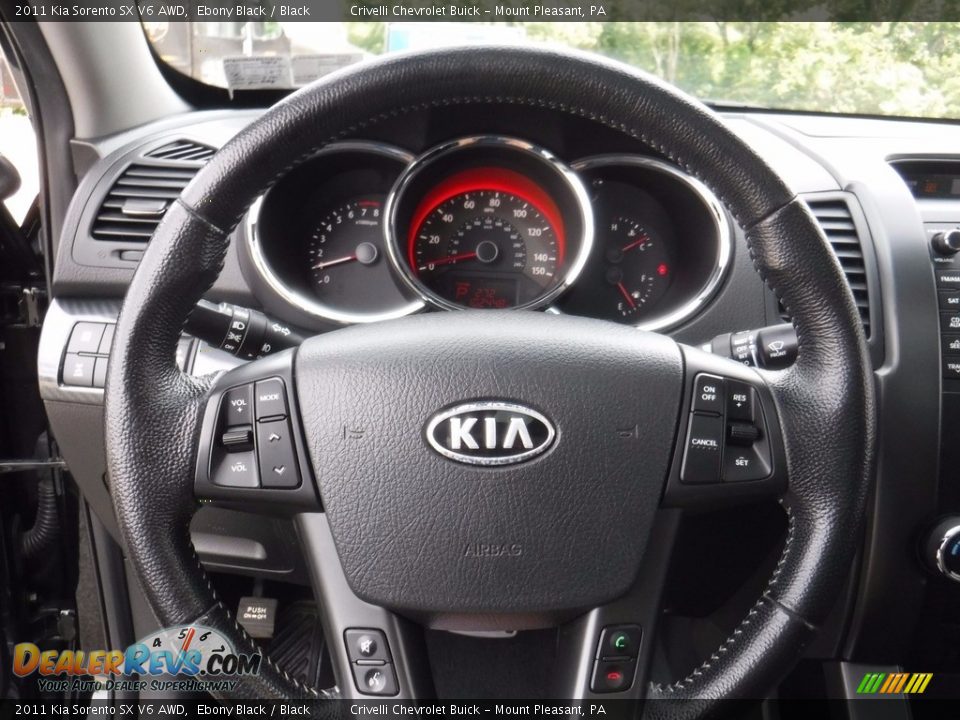 2011 Kia Sorento SX V6 AWD Ebony Black / Black Photo #28