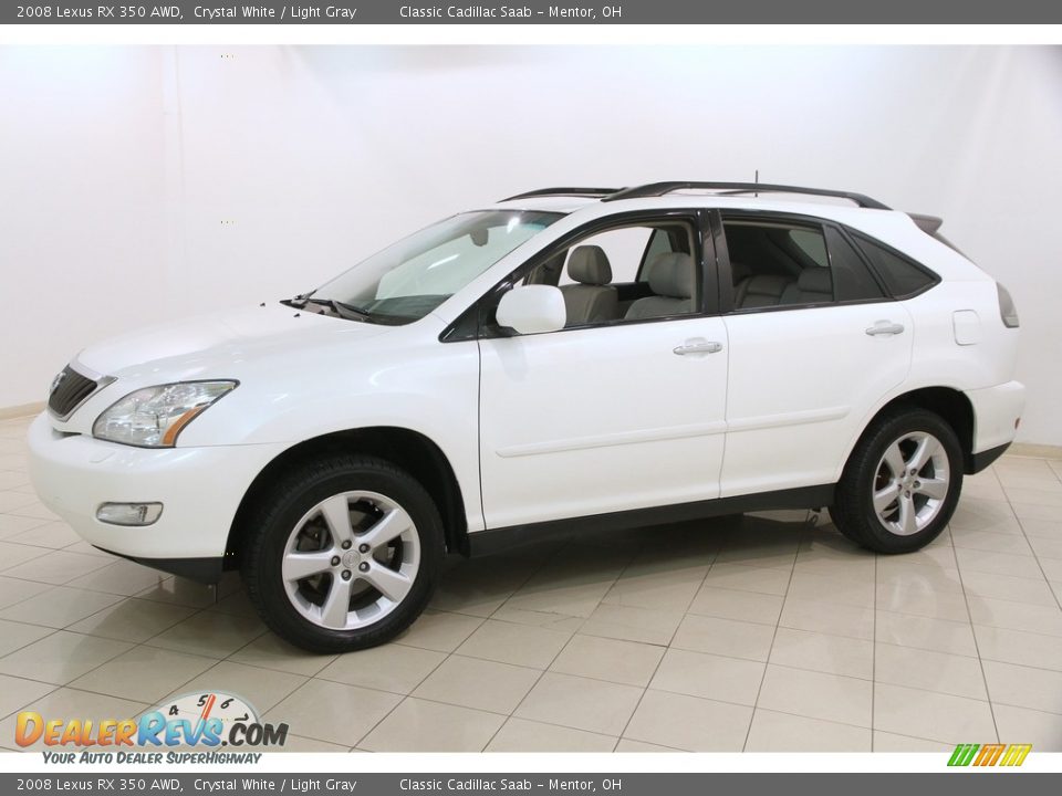 2008 Lexus RX 350 AWD Crystal White / Light Gray Photo #3