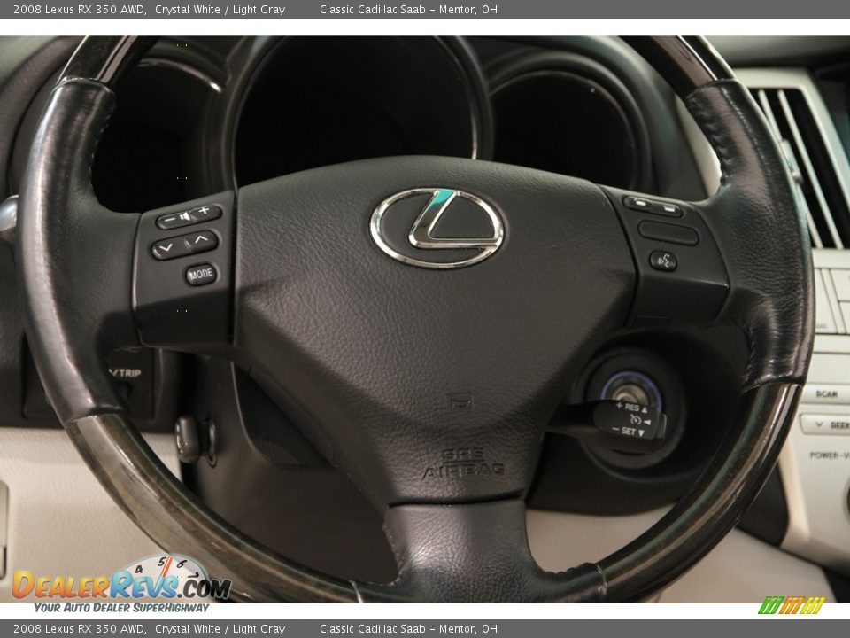 2008 Lexus RX 350 AWD Crystal White / Light Gray Photo #8