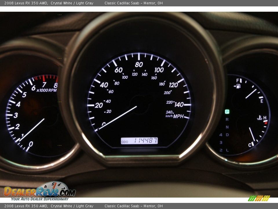 2008 Lexus RX 350 AWD Crystal White / Light Gray Photo #9