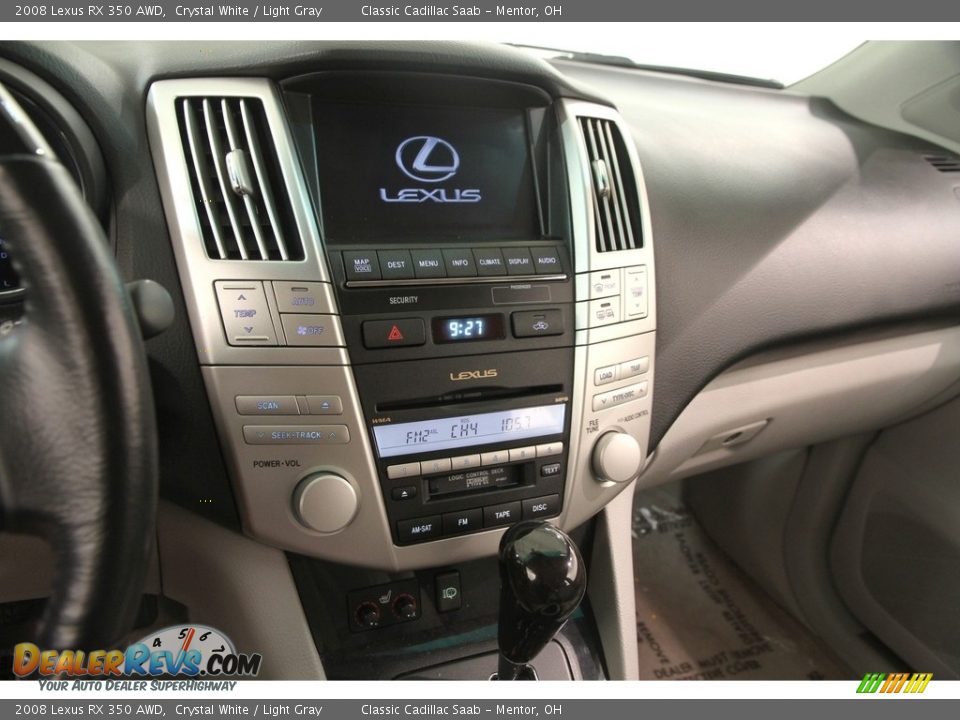 2008 Lexus RX 350 AWD Crystal White / Light Gray Photo #10