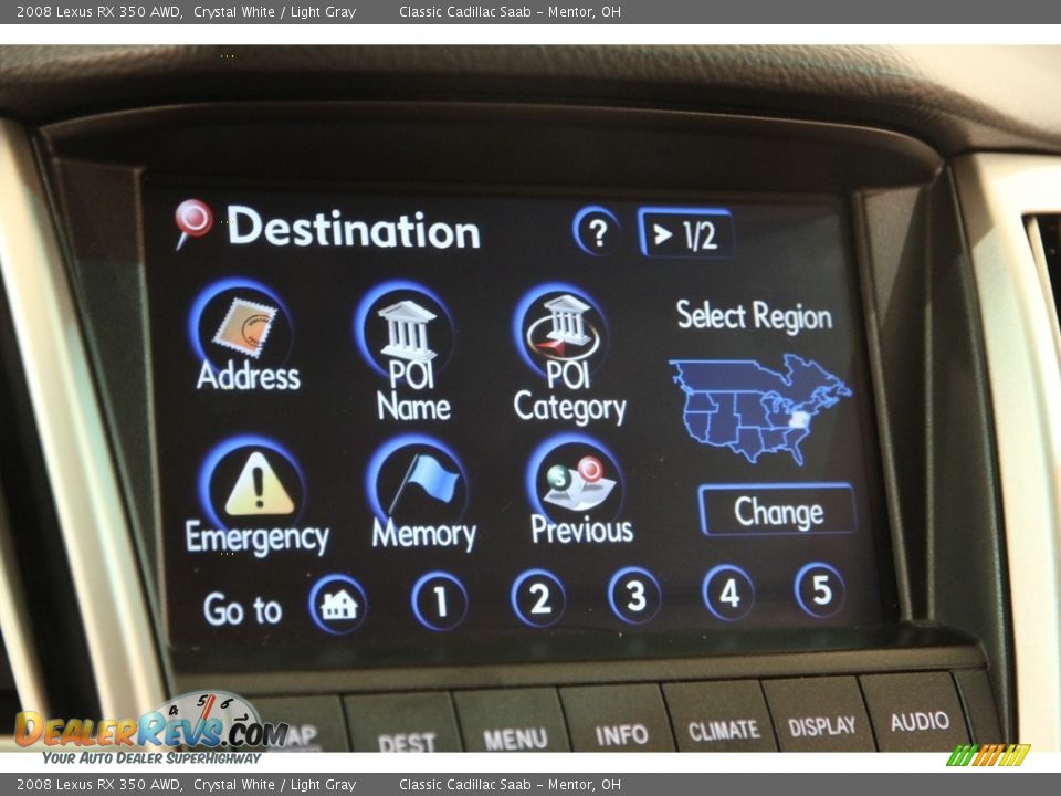 2008 Lexus RX 350 AWD Crystal White / Light Gray Photo #12
