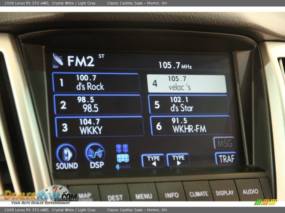 2008 Lexus RX 350 AWD Crystal White / Light Gray Photo #13