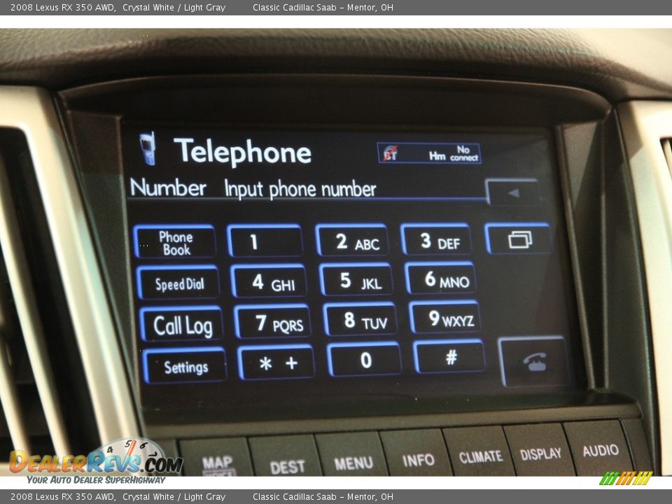2008 Lexus RX 350 AWD Crystal White / Light Gray Photo #15