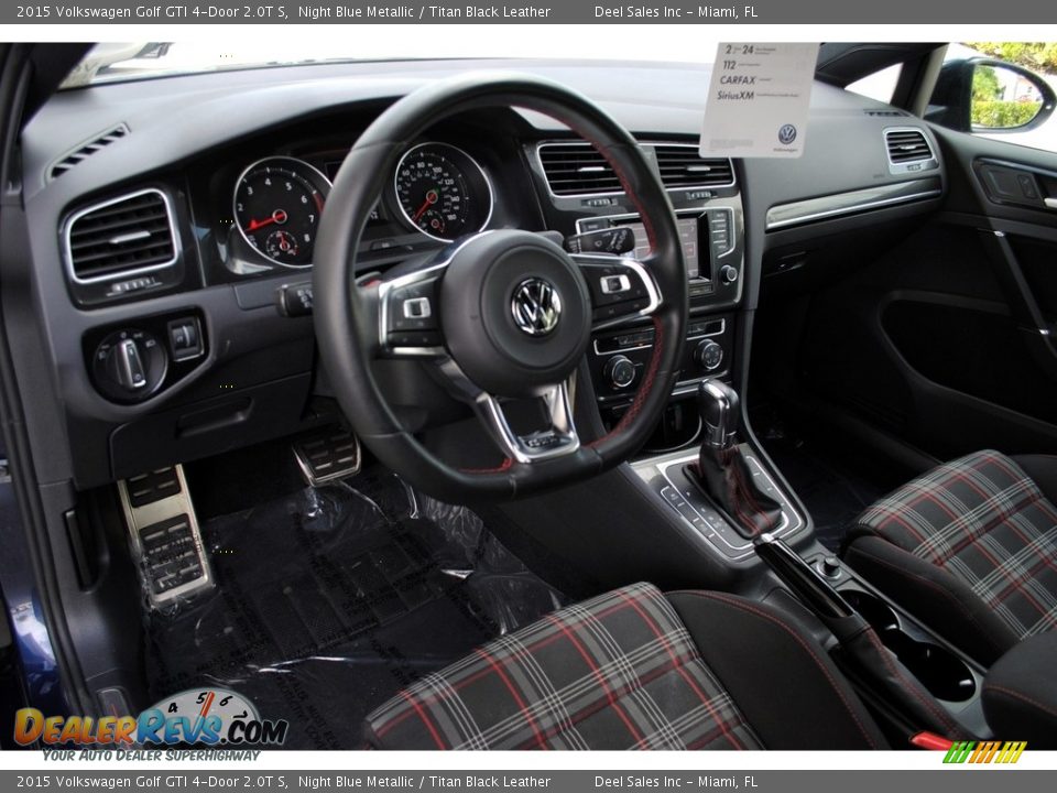 2015 Volkswagen Golf GTI 4-Door 2.0T S Night Blue Metallic / Titan Black Leather Photo #16