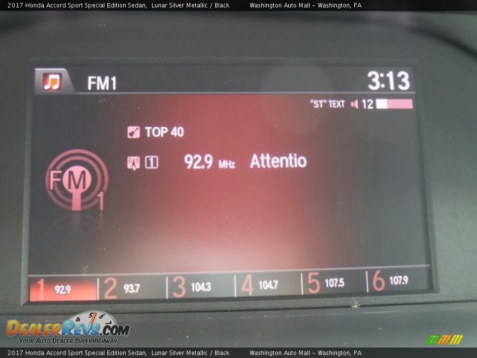 2017 Honda Accord Sport Special Edition Sedan Lunar Silver Metallic / Black Photo #24