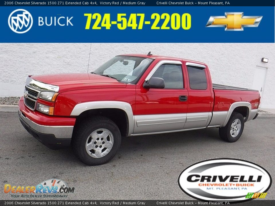 2006 Chevrolet Silverado 1500 Z71 Extended Cab 4x4 Victory Red / Medium Gray Photo #1
