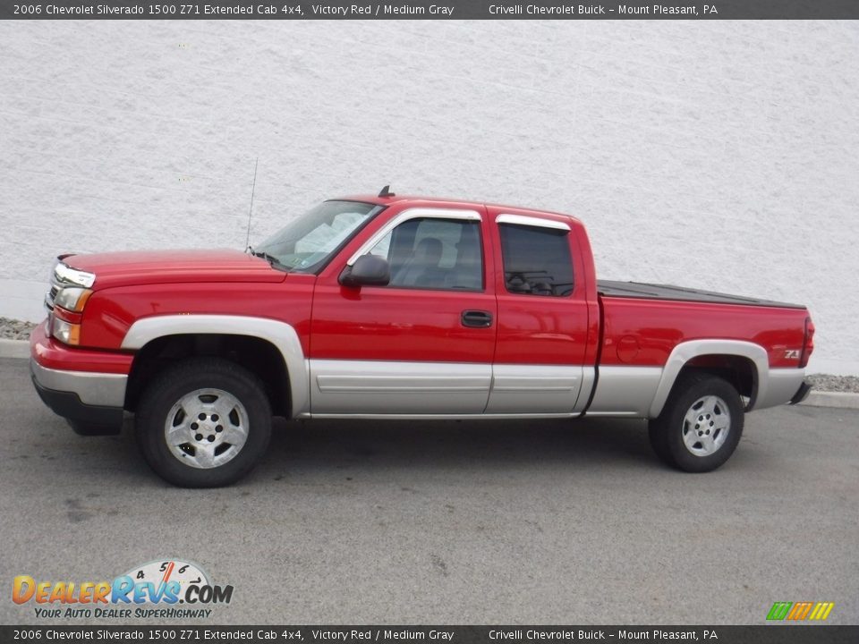 2006 Chevrolet Silverado 1500 Z71 Extended Cab 4x4 Victory Red / Medium Gray Photo #2