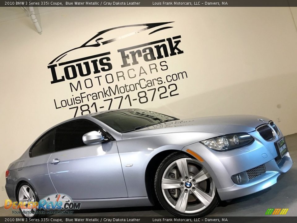 2010 BMW 3 Series 335i Coupe Blue Water Metallic / Gray Dakota Leather Photo #2