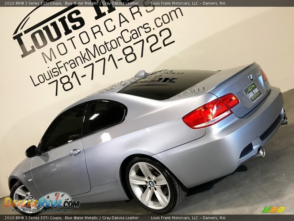 2010 BMW 3 Series 335i Coupe Blue Water Metallic / Gray Dakota Leather Photo #3