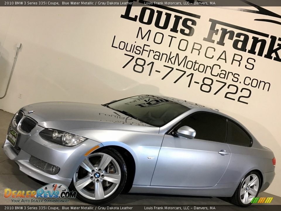 2010 BMW 3 Series 335i Coupe Blue Water Metallic / Gray Dakota Leather Photo #4
