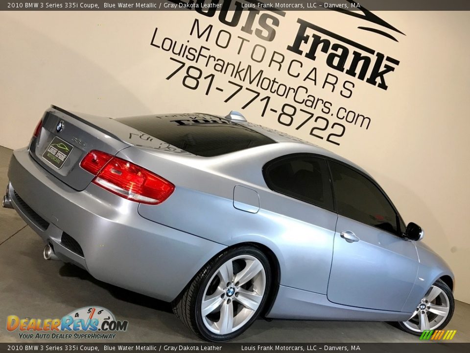 2010 BMW 3 Series 335i Coupe Blue Water Metallic / Gray Dakota Leather Photo #5