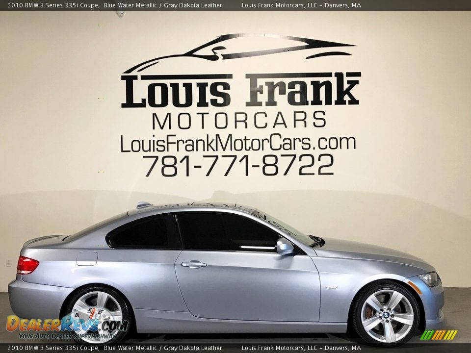 2010 BMW 3 Series 335i Coupe Blue Water Metallic / Gray Dakota Leather Photo #6