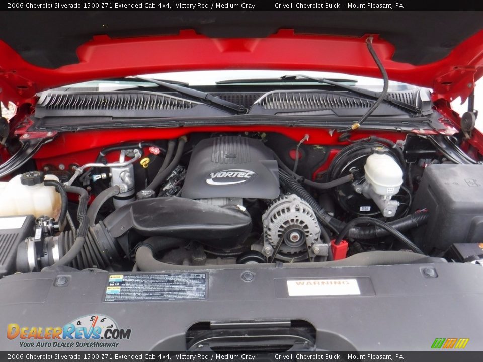 2006 Chevrolet Silverado 1500 Z71 Extended Cab 4x4 Victory Red / Medium Gray Photo #14