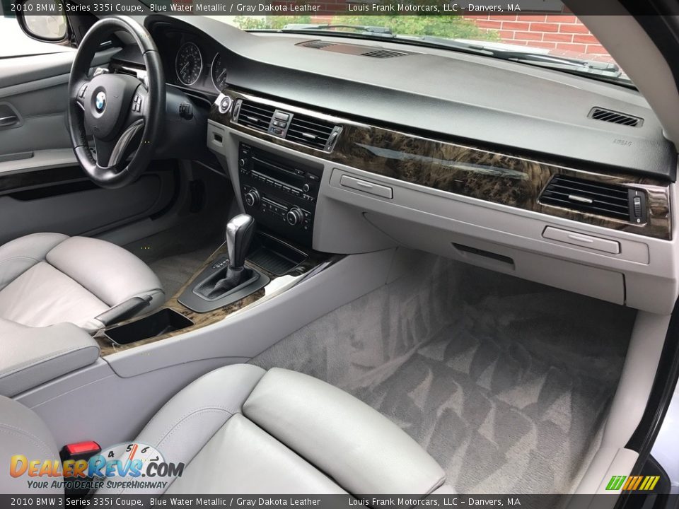 2010 BMW 3 Series 335i Coupe Blue Water Metallic / Gray Dakota Leather Photo #10