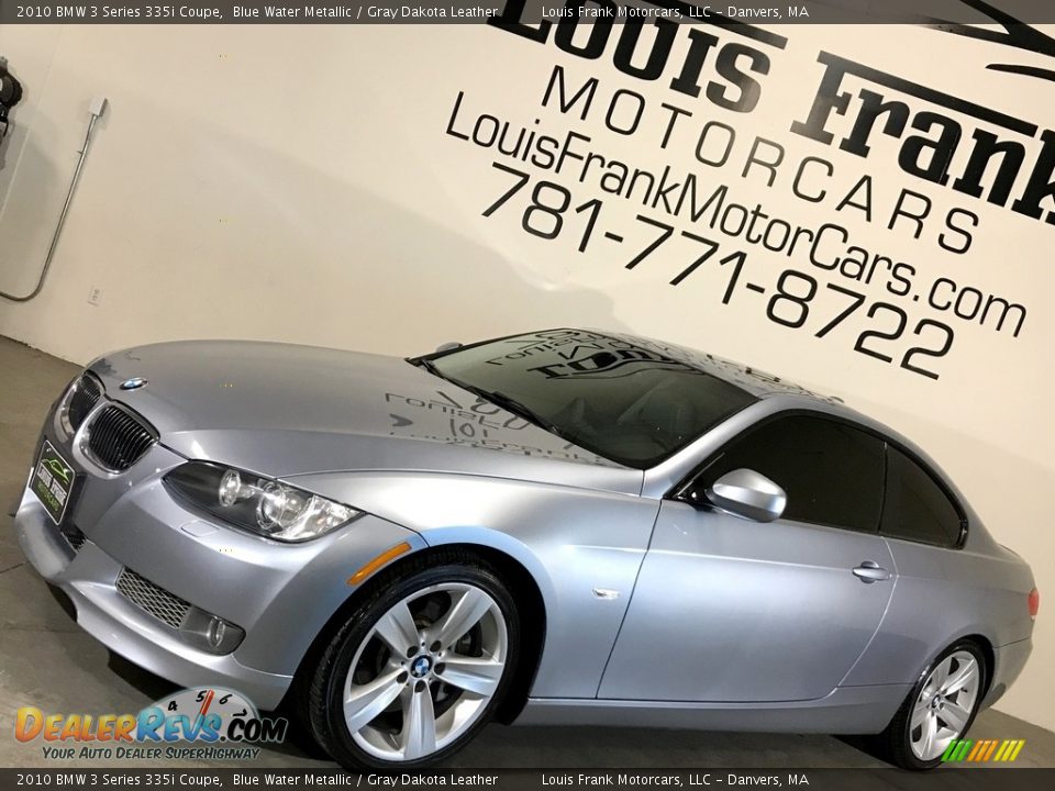 2010 BMW 3 Series 335i Coupe Blue Water Metallic / Gray Dakota Leather Photo #17