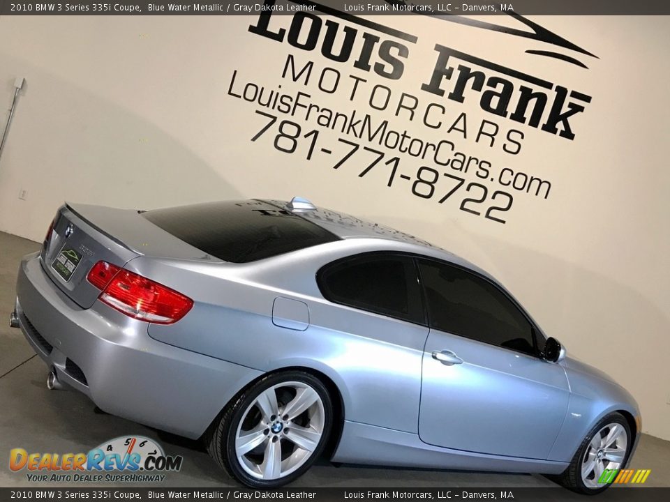 2010 BMW 3 Series 335i Coupe Blue Water Metallic / Gray Dakota Leather Photo #20
