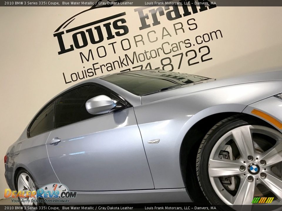 2010 BMW 3 Series 335i Coupe Blue Water Metallic / Gray Dakota Leather Photo #23