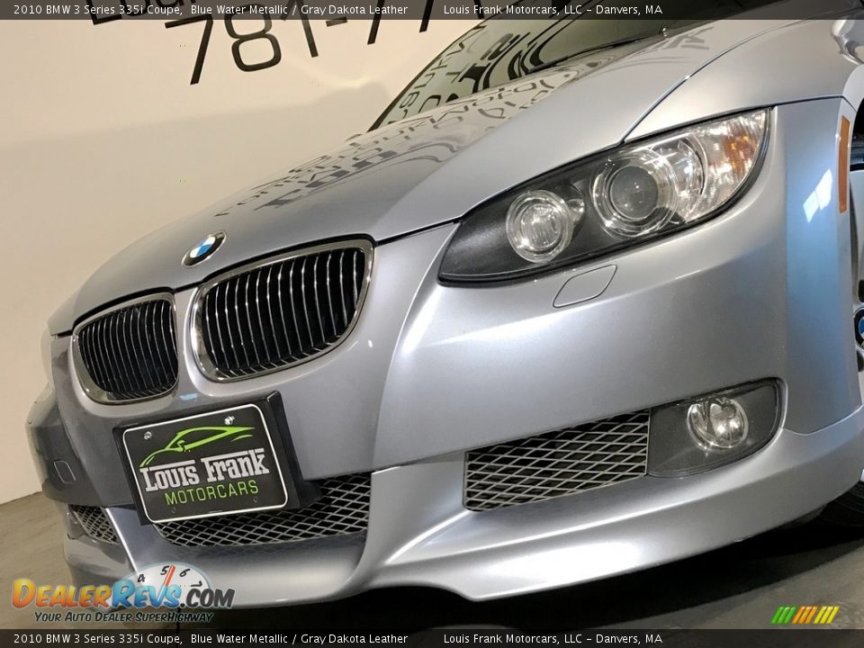 2010 BMW 3 Series 335i Coupe Blue Water Metallic / Gray Dakota Leather Photo #25