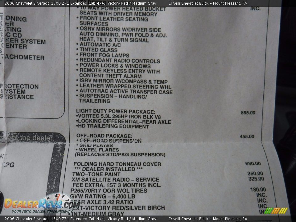 2006 Chevrolet Silverado 1500 Z71 Extended Cab 4x4 Victory Red / Medium Gray Photo #35