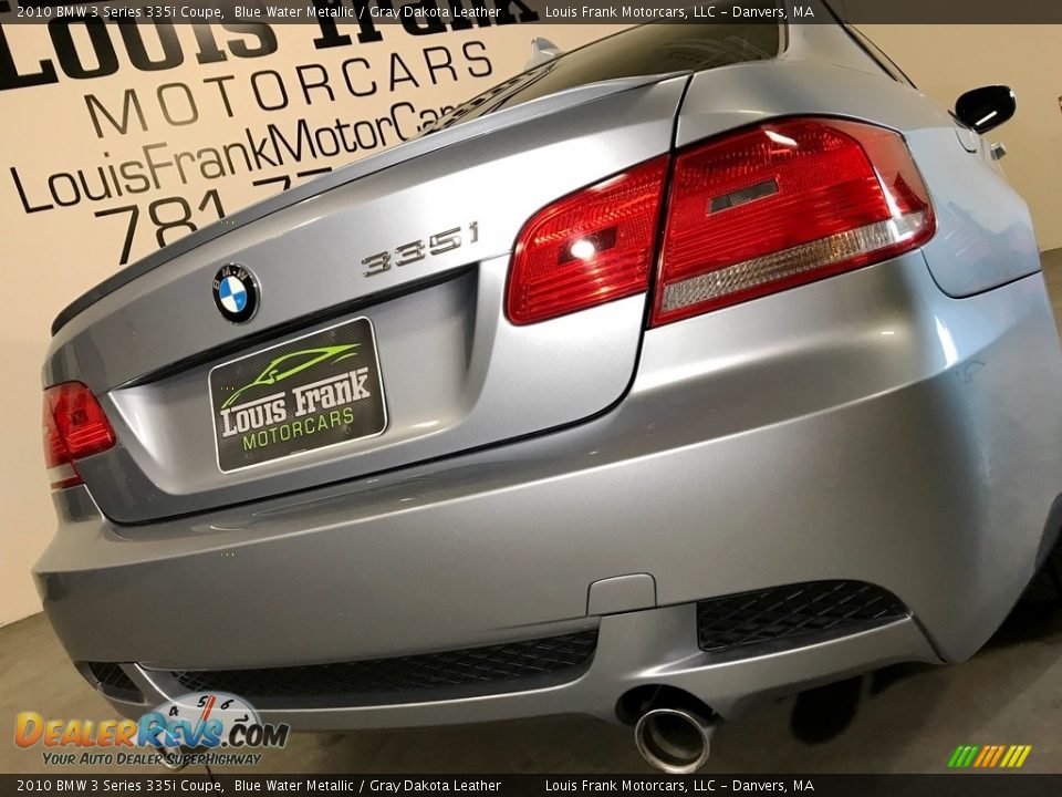 2010 BMW 3 Series 335i Coupe Blue Water Metallic / Gray Dakota Leather Photo #28