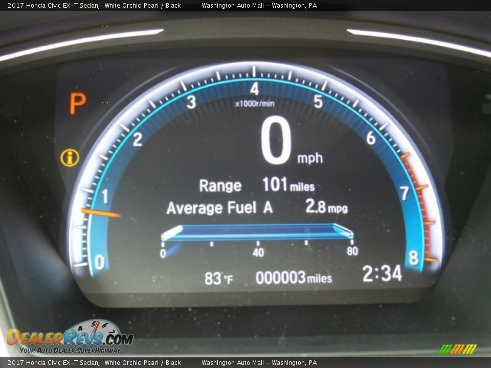 2017 Honda Civic EX-T Sedan White Orchid Pearl / Black Photo #16